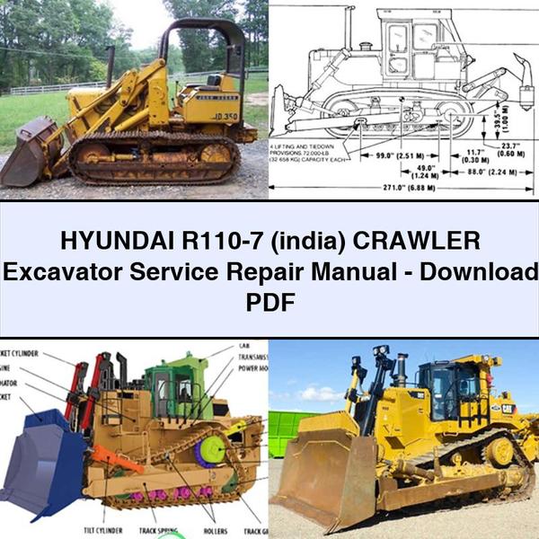 Hyundai R110-7 (Indien) Raupenbagger Service- und Reparaturhandbuch-