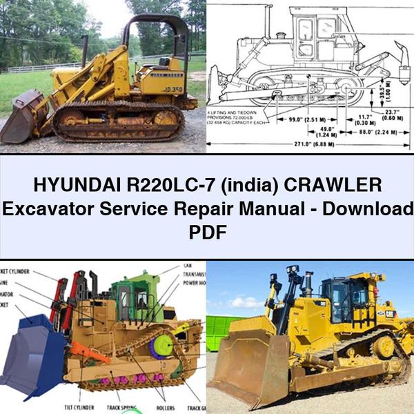 Manual de servicio y reparación de excavadoras de cadenas Hyundai R220LC-7 (india)