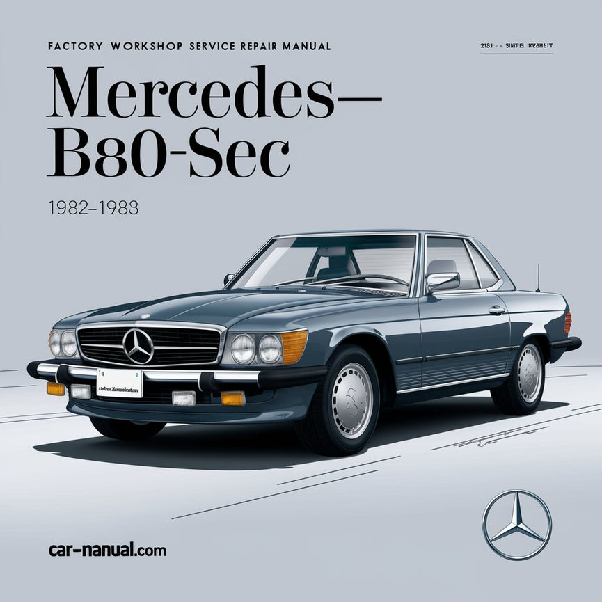 Manual de reparación y servicio del taller de fábrica Mercedes-Benz 380SEC w126 1982-1983