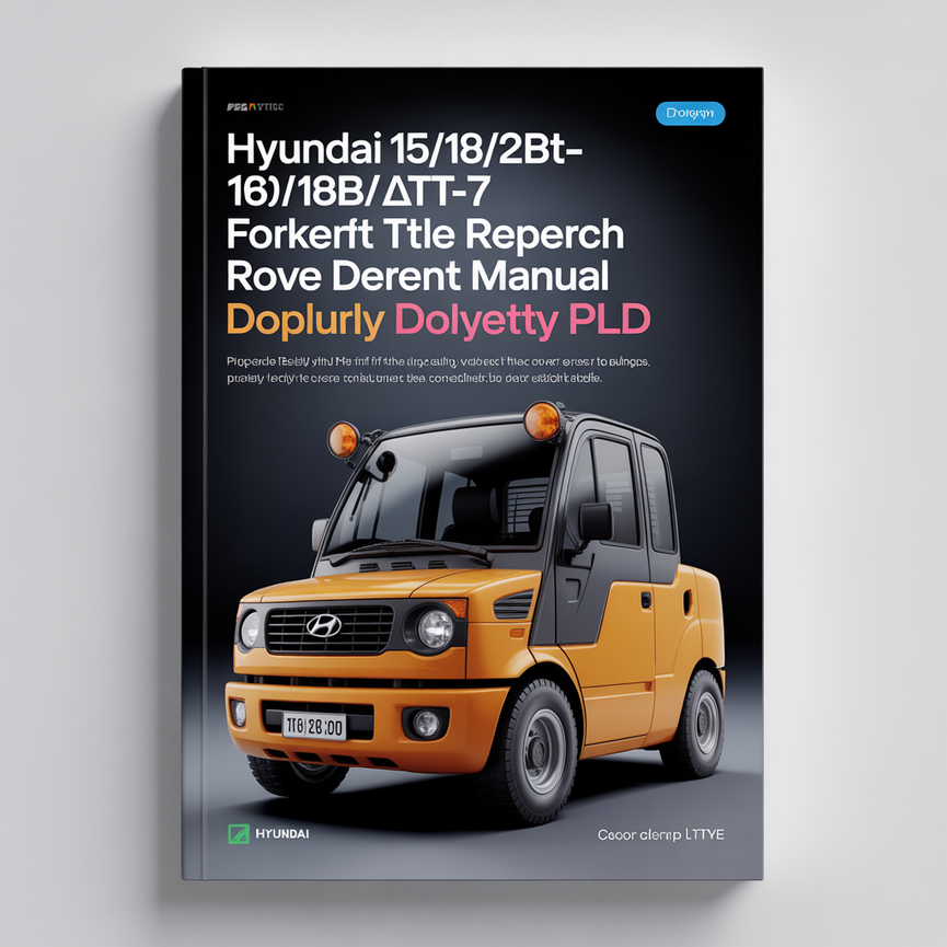 Hyundai 15/18/20BT-7 16/18/20B-7 Forklift Service Repair Manual Download PDF