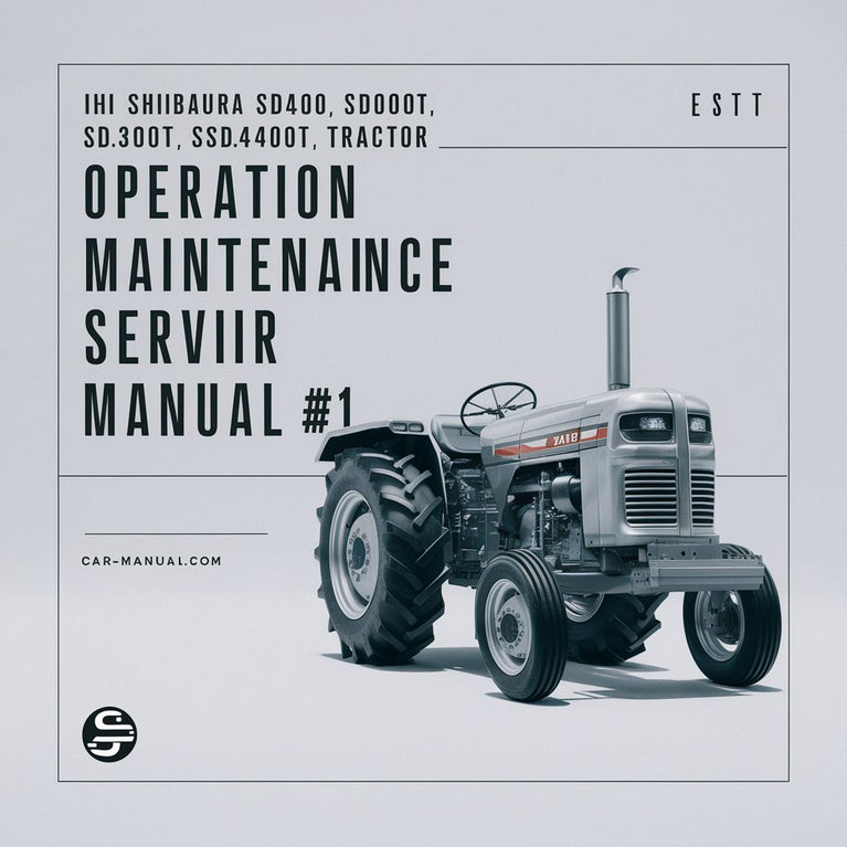 IHI Shibaura SD4300 SD4340 SD5000T SD5040T Tractor Operation Mainenance Service Repair Manual 1