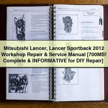 Manual de taller, reparación y servicio del Mitsubishi Lancer Lancer Sportback 2012 [700 MB, completo e informativo para reparaciones por cuenta propia]