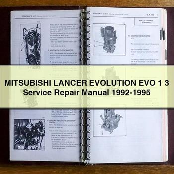 Mitsubushi LANCER EVOLUTION EVO 1 3 Service Repair Manual 1992-1995