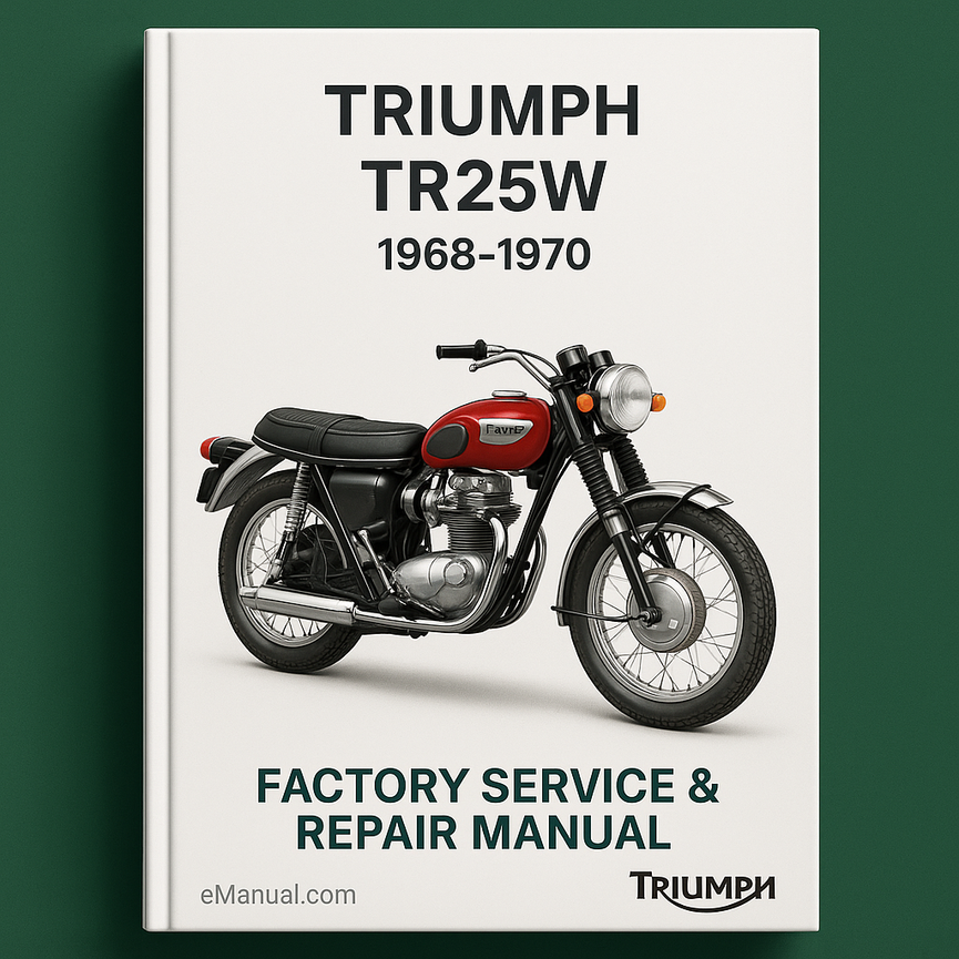 Manual de reparación y servicio de fábrica de Triumph TR25W 1968-1970