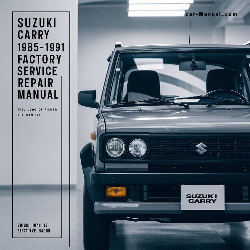 Manual de reparación y servicio de fábrica de Suzuki Carry 1985-1991