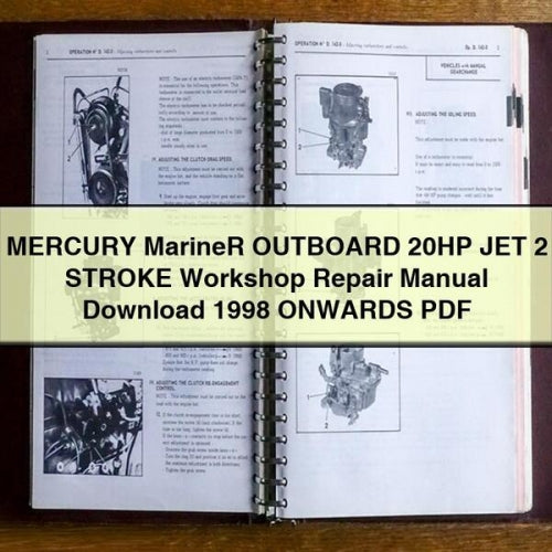 1998 Mercury Mariner Outboard 20HP JET 2 Stroke Onwards Service Repair Workshop Manual PDF