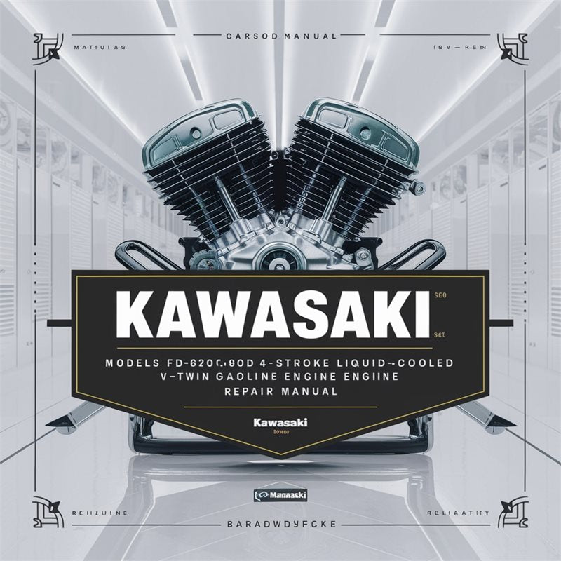 Kawasaki 4 Stroke Engines Manuals Models FD620D FD661D 4-stroke Liquid-cooled V-TWIN Gasoline Engine Service Repair Workshop Manual PDF