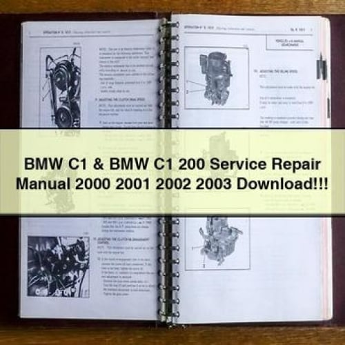 BMW C1 und BMW C1 200 Service-Reparaturhandbuch 2000 2001 2002 2003