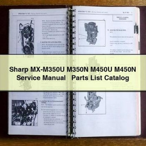 Sharp MX-M350U M350N M450U M450N Catalog Parts PDF