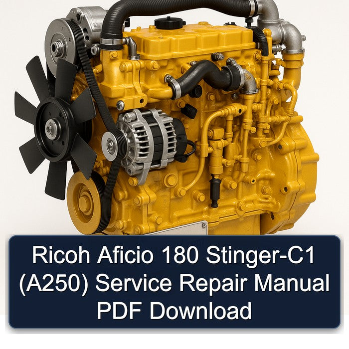 Caterpillar C0.5 C0.7 C1.1 C1.5 C1.6 C2.2 Ricoh Aficio 180 Stinger-c1 (A250) Service Repair Workshop Manual PDF