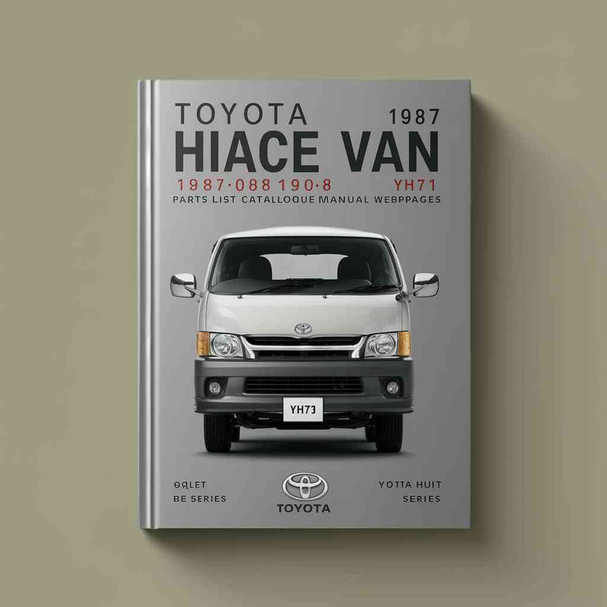 TOYOTA HIACE VAN 1987/08～1989/08 YH71 Teileliste Katalog Handbuch Webseiten anzeigen ( )