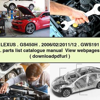 LEXUS GS450H 2006/02&#65374;2011/12 GWS191 parts list catalogue Manual View webpages (   )