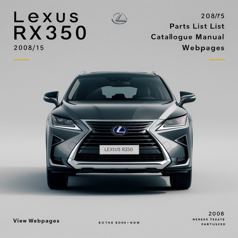 LEXUS RX350 2008/12&#65374; GGL15 parts list catalogue Manual View webpages (   )