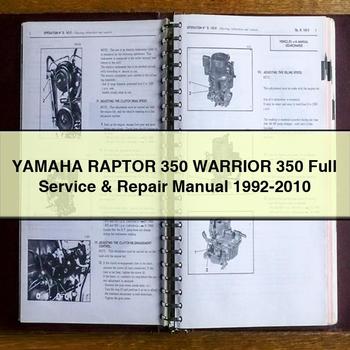 Manual de servicio y reparación completo de Yamaha RAPTOR 350 WARRIOR 350 1992-2010