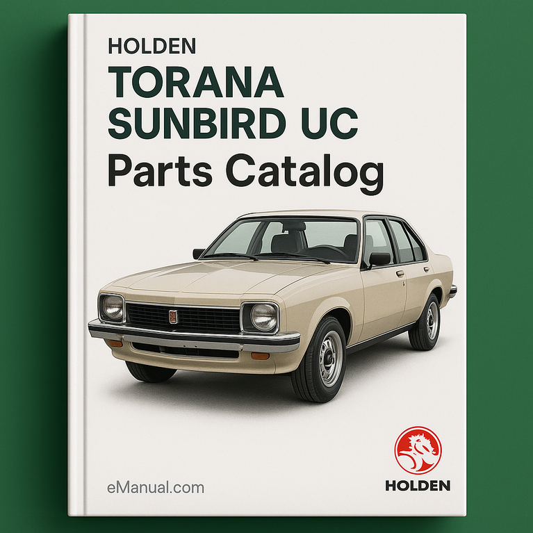 HOLDEN TORANA SUNBIRD UC Parts Catalog BOOK