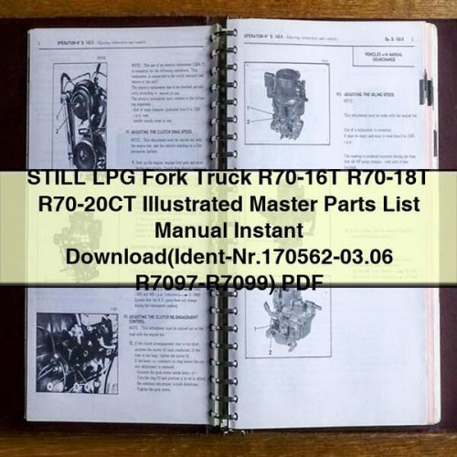 Still LPG Fork Truck R70-16T R70-18T R70-20CT Illustrated Master Parts Catalog PDF