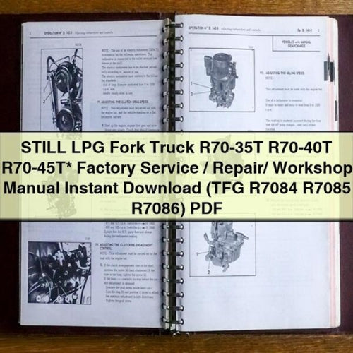 Still LPG Fork Truck R70-35T R70-40T R70-45T (tfg R7084 R7085 R7086) Service Repair Workshop Manual PDF