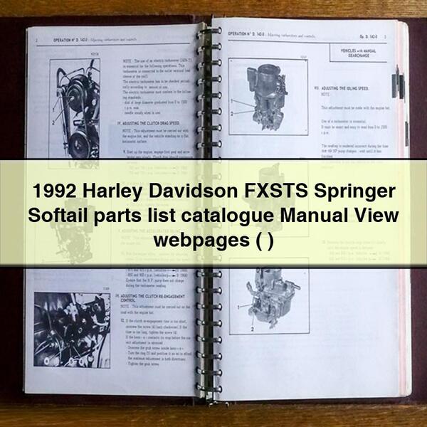 1992 Harley Davidson FXSTS Springer Softail parts list catalogue Manual View webpages (   )