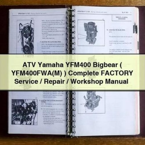 Manual completo de taller, reparación y servicio de fábrica para ATV Yamaha YFM400 Bigbear (YFM400FWA(M))