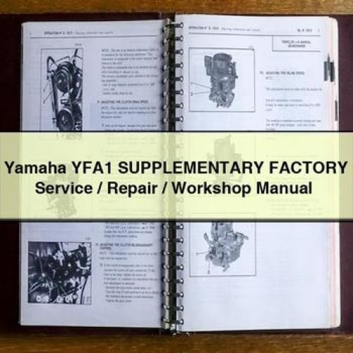 Manual complementario de taller, reparación y servicio de fábrica de Yamaha YFA1