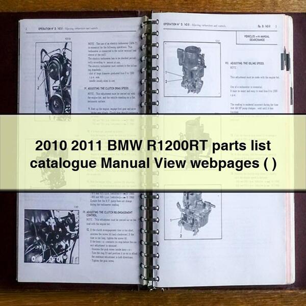 2010 2011 BMW R1200RT Teileliste Katalog Handbuch Webseiten anzeigen ( )