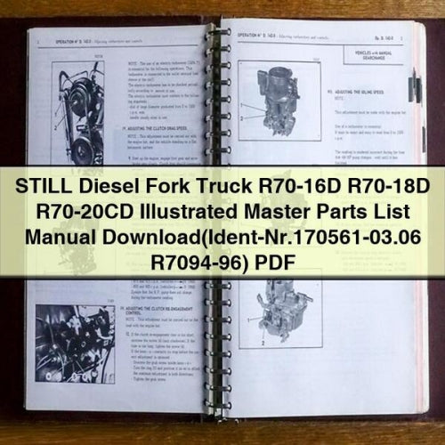 Still Diesel Fork Truck R70-16D R70-18D R70-20CD Illustrated Master Parts Catalog PDF