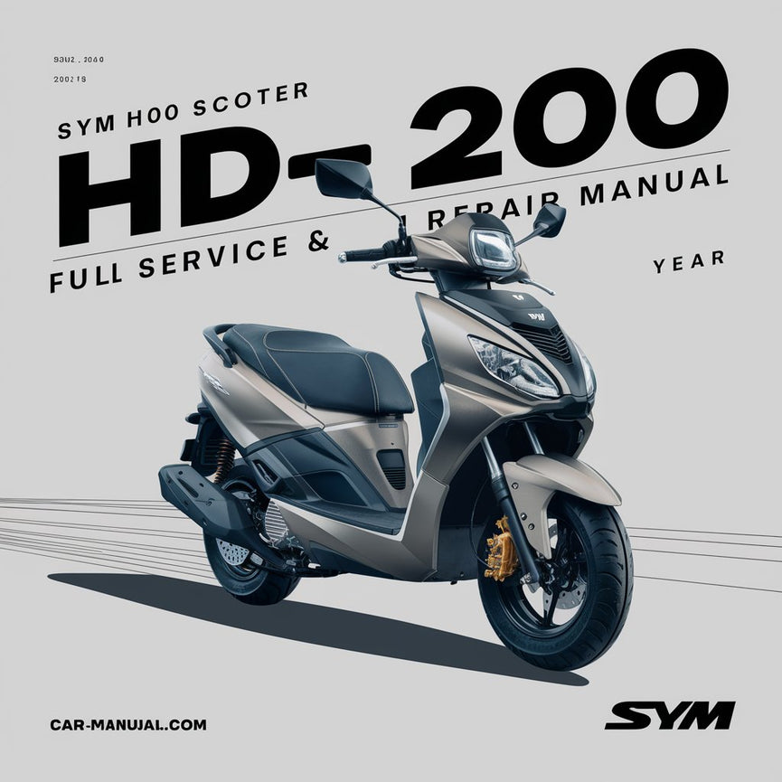 Manual completo de servicio y reparación del scooter SYM HD200