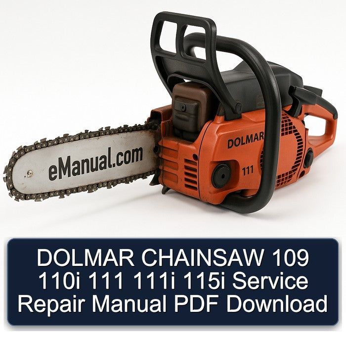 Dolmar Chainsaw 109 110I 111 111I 115I Service Repair Workshop Manual PDF