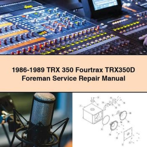 1986-1989 TRX 350 Fourtrax TRX350D Foreman Service Repair Manual