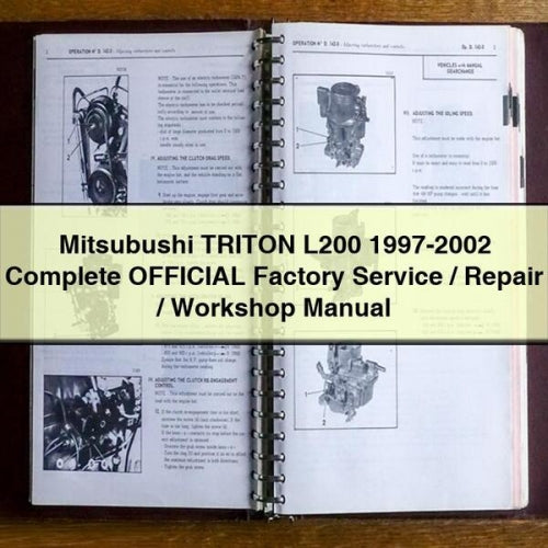1997-2002 Cash Registers Triton Mitsubushi L200 - Official / Service Repair Workshop Manual PDF