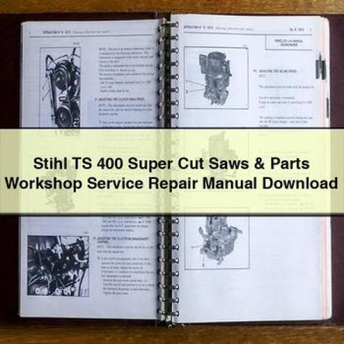 Stihl TS 400 Super Cut Saws Parts Service Repair Workshop Manual PDF