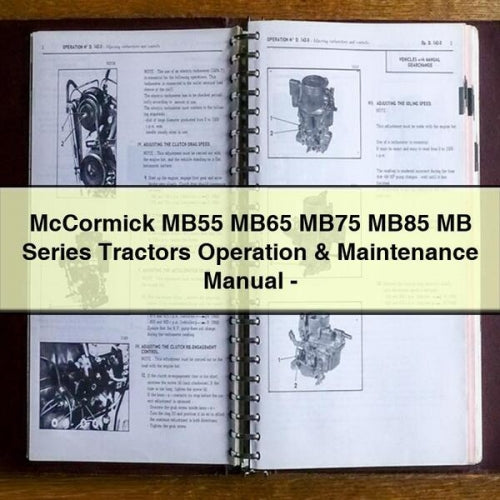 Mccormick MB55 MB65 MB75 MB85 MB Series Tractors Operation Service Repair Workshop Manual PDF
