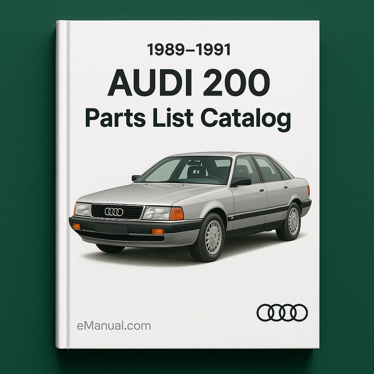 1989-1991 AUDI 200 Parts List Catalog