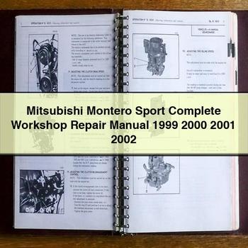 Mitsubishi Montero Sport Komplettes Werkstatt-Reparaturhandbuch 1999 2000 2001 2002