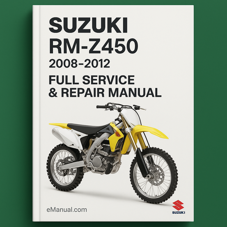 Suzuki RM-Z450 RMZ450 Vollständiges Wartungs- und Reparaturhandbuch 2008-2012