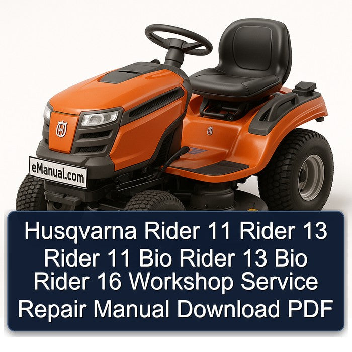 Husqvarna Rider 11 13 Bio 16 Service Repair Workshop Manual PDF