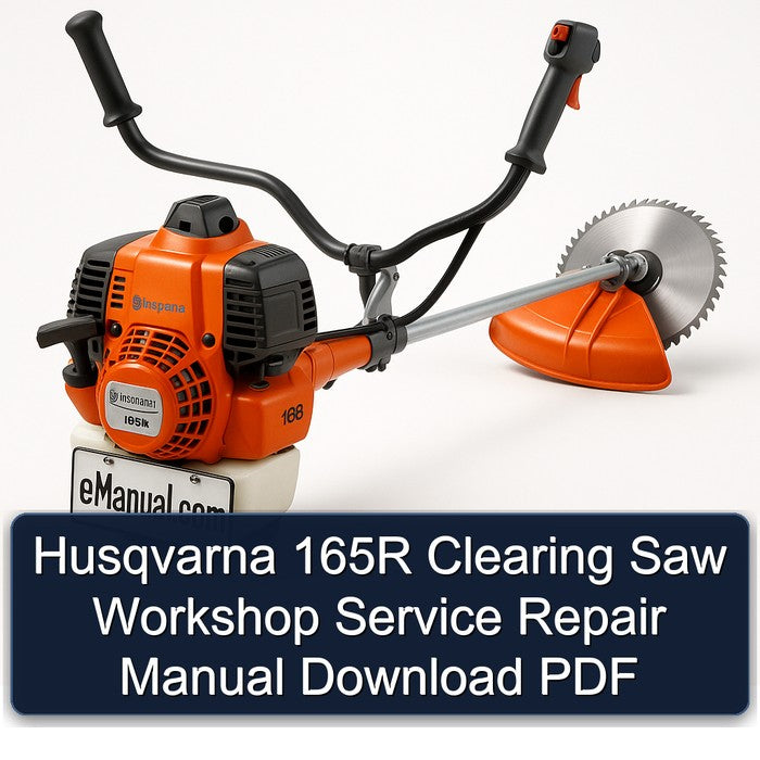Husqvarna 165R Clearing Saw Service Repair Workshop Manual PDF