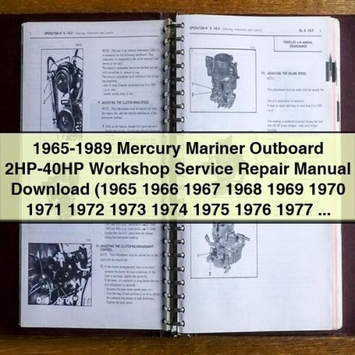 1965-1989 Mercury Mariner Außenbordmotor 2 PS-40 PS Werkstatt-Reparaturhandbuch (1965-1987)