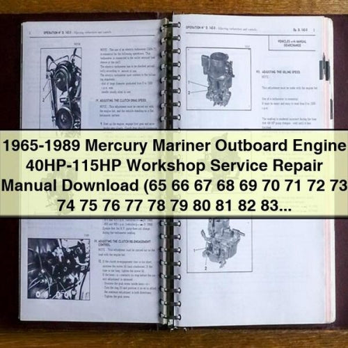 1965-1989 Mercury Mariner Außenbordmotor 40PS-115PS Werkstatt-Service-Reparaturhandbuch (65 66 67 68 69 70 71 72 73 74 75 76 77 78 79 80 81 82 83 84 86 87 88 89)