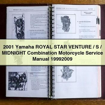 2001 Yamaha ROYAL STAR Venture/S/MIDNIGHT Kombination Motorrad Service Reparaturhandbuch 19992009