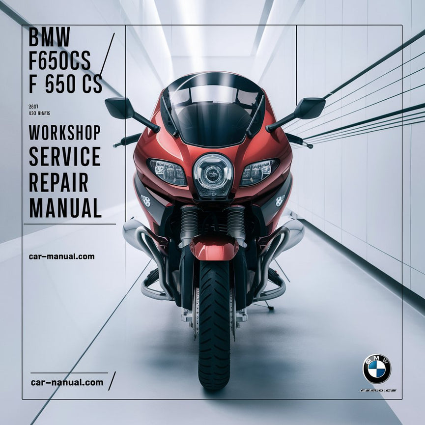 Manual de reparación y servicio del taller BMW F650CS/F 650 CS