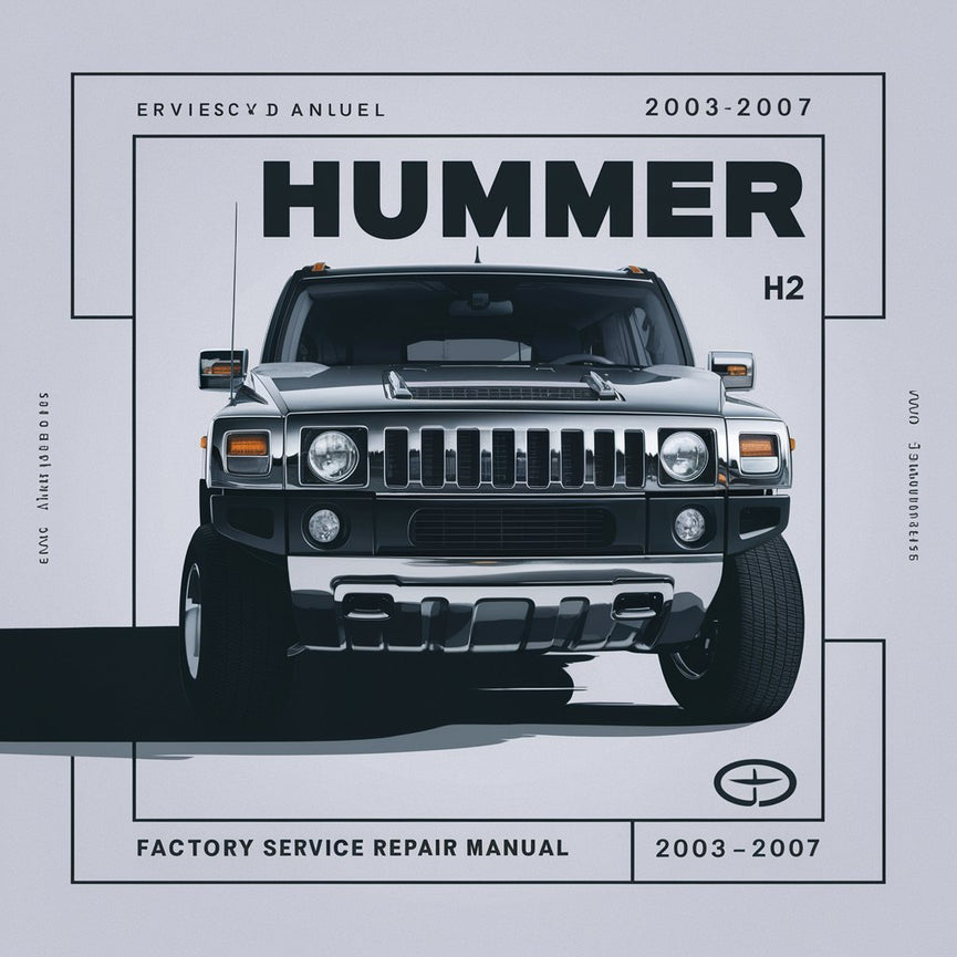 Manual de servicio y reparación de fábrica del HUMMER H2 2003-2007