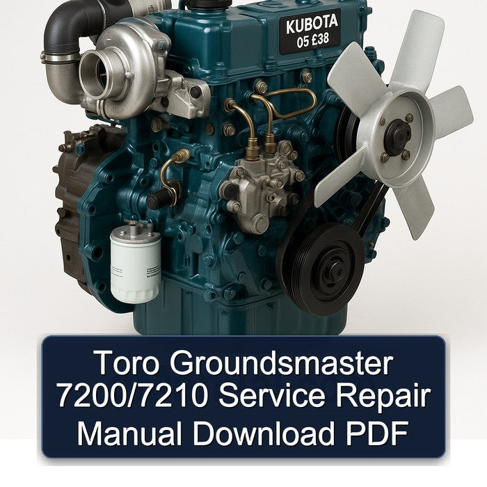 Kubota 05 E3B Toro Groundsmaster 7200/7210 Service Repair Workshop Manual PDF