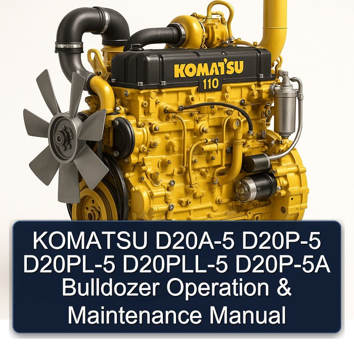 Komatsu D20A-5 D20P-5 D20PL-5 D20pll-5 D20P-5A Bulldozer Operation Maintenance Service Repair Workshop Manual PDF