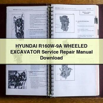 Manual de servicio y reparación de la excavadora con ruedas Hyundai R160W-9A