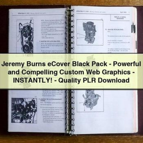 Jeremy Burns eCover Black Pack - Powerful and Compelling Custom Web Graphics - INSTANTLY - Quality PLR