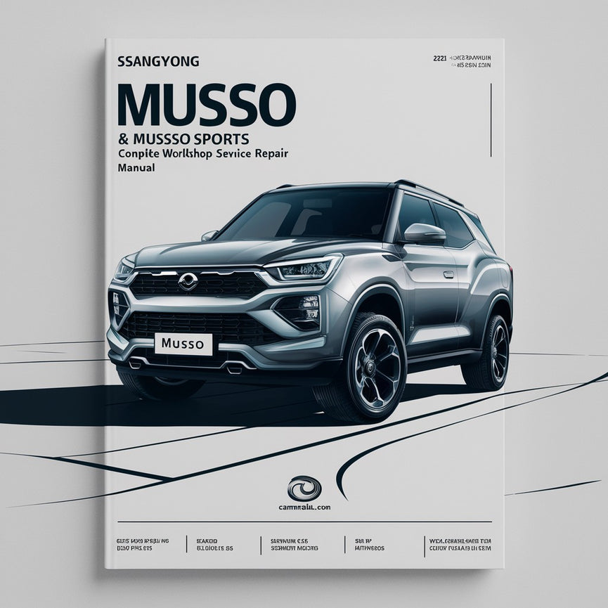 Ssangyong Musso &amp; Musso Sports Komplettes Werkstatt-Service-Reparaturhandbuch 1993 1994 1995 1996 1997 1998 1999 2000 2001 2002 2003 2004 2005