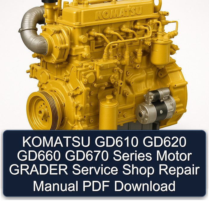 Komatsu 105 GD610 GD620 GD660 GD670 Series Motor Grader Shop Service Repair Workshop Manual PDF