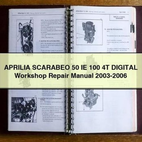 Manual de taller digital de reparación APRILIA SCARABEO 50 IE 100 4T 2003-2006