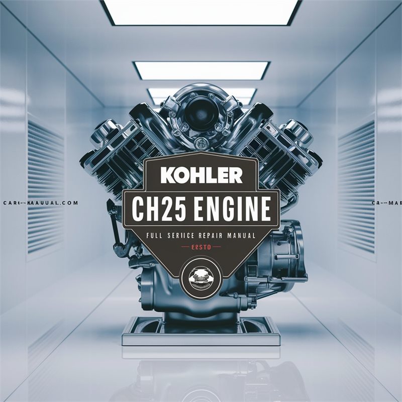 Kohler Command Pro Models CH25 Engine Service Repair Workshop Manual PDF
